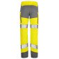 JAUNE/GRIS - Pantalon haute visibilité professionnel de travail homme logistique chantier manutention artisan