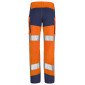 ORANGE/MARINE - Pantalon haute visibilité professionnel de travail homme logistique chantier manutention artisan