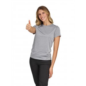 GRIS - Tee-shirt professionnel de travail à manches courtes femme aide a domicile infirmier auxiliaire de vie médical