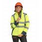 JAUNE/GRIS - Parka professionnel de travail femme manutention chantier logistique artisan