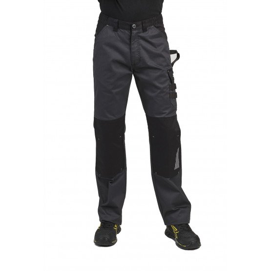 GRIS/NOIR - Pantalon de travail professionnel homme logistique artisan transport chantier