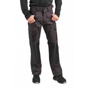 GRIS/NOIR - Pantalon de travail professionnel homme transport artisan logistique chantier