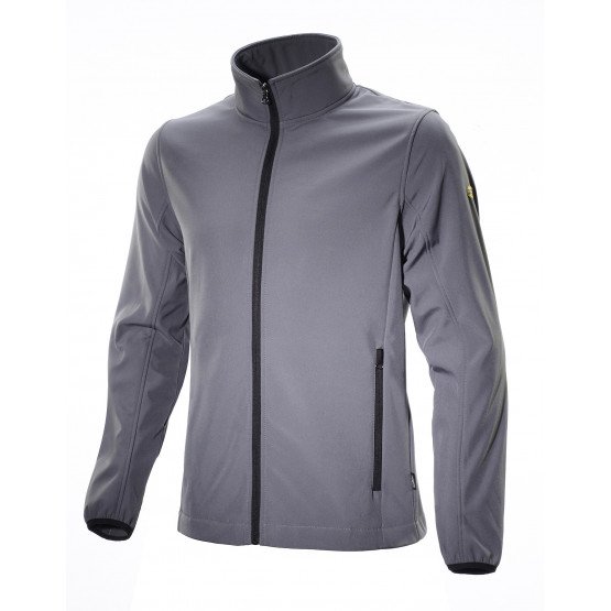 GRIS - Softshell professionnelle de travail homme manutention artisan logistique chantier