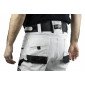 BLANC/GRIS - Pantalon de travail professionnel homme logistique chantier manutention artisan