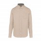 BEIGE - Chemise professionnelle de travail homme logistique artisan transport chantier