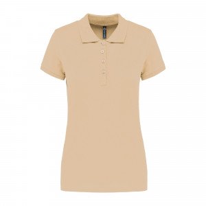 BEIGE - Polo professionnel de travail 100% coton femme infirmier auxiliaire de vie médical aide a domicile