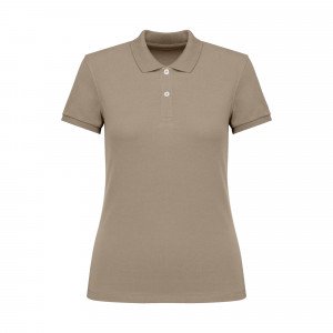 BEIGE - Polo professionnel de travail 100% coton femme transport chantier manutention artisan