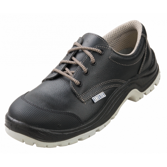 Chaussure de sécurité S3 professionnelle de travail noire en cuir ISO EN  20345 S3 homme logistique artisan manutention chantier, CH525