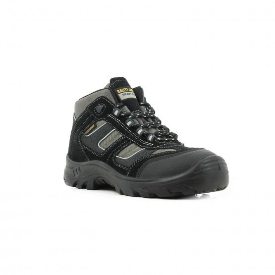 Chaussure haute de sécurité S3 professionnelle de travail noire en cuir ISO  EN 20345 S3 homme artisan transport chantier, CH584
