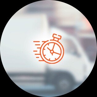 Camion de livraison et chronomètre
