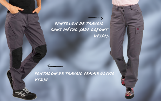 Pantalon de Travail Bicolore, Excellente Tenue et Entretien Facile